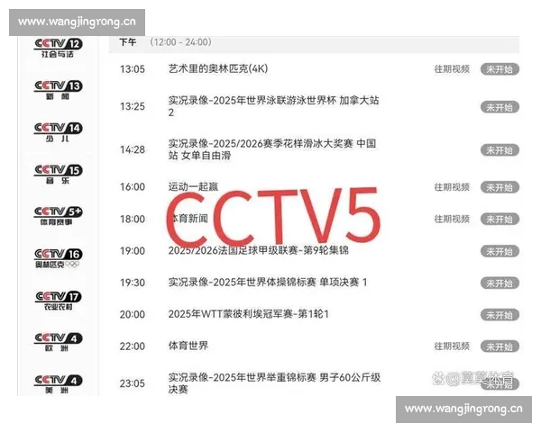锁定体育频道精彩不断CCTV5现场直播带你畅享巅峰赛事盛宴